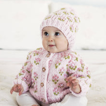 Load image into Gallery viewer, Huggalugs - Bitty Blooms Blush Cardigan Sweater for Baby &amp; Toddler: 0-6 months
