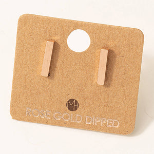 Dainty Mini Bar Stud Earrings: G