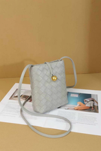 Load image into Gallery viewer, Pretty Persuasions - P25022 Small Woven Crossbody Bag: 02 L Grey
