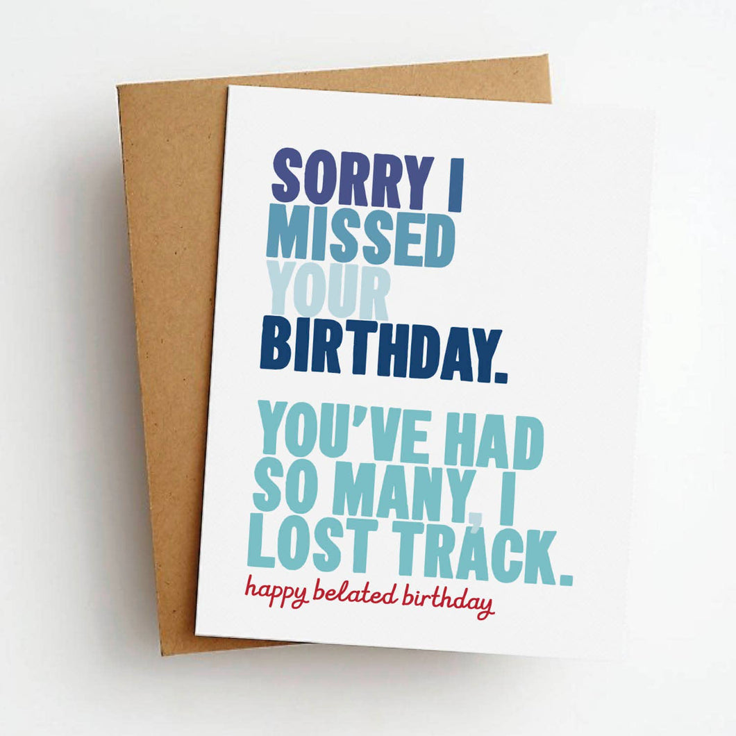 Skel & Co - Lost Track Funny Belated Birthday Greeting Card