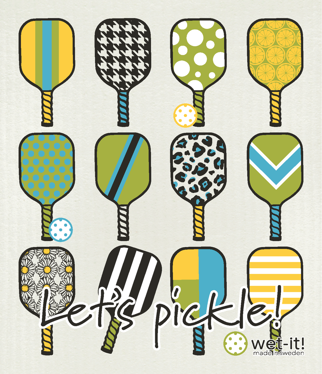 Wet-it! - Pickle Paddle Fun Swedish Cloth