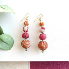 Load image into Gallery viewer, WorldFinds - Graduated Kantha Earrings
