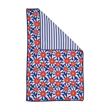 Load image into Gallery viewer, rockflowerpaper - STRAW SUNFLOWER RED blu Kitchen Tea Towel
