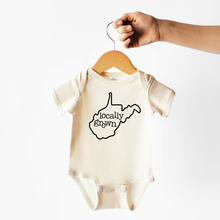 Load image into Gallery viewer, Wildflowers + Cotton - West Virginia | 100% Cotton Baby Bodysuit or Tee: 6m onesie
