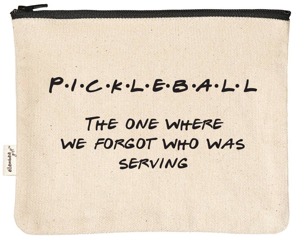 ellembee gift - Pickleball | We forgot who was serving | Zipper Pouches