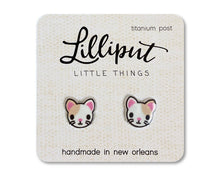 Load image into Gallery viewer, Lilliput Little Things - Kitty Cat Earrings: Tuxedo
