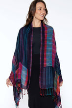 Load image into Gallery viewer, Sevya Handmade - Kalya Wool &amp; Cotton Shawl: Red &amp; Orange
