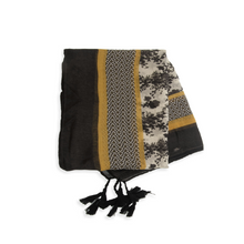 Load image into Gallery viewer, Black Primrose with Tassels SCARF

