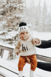 Hi. Crew Neck Sweater Baby & Toddler: 0-6 months