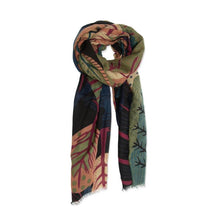 Load image into Gallery viewer, JEWEL TONE MULTI TREES SCARF
