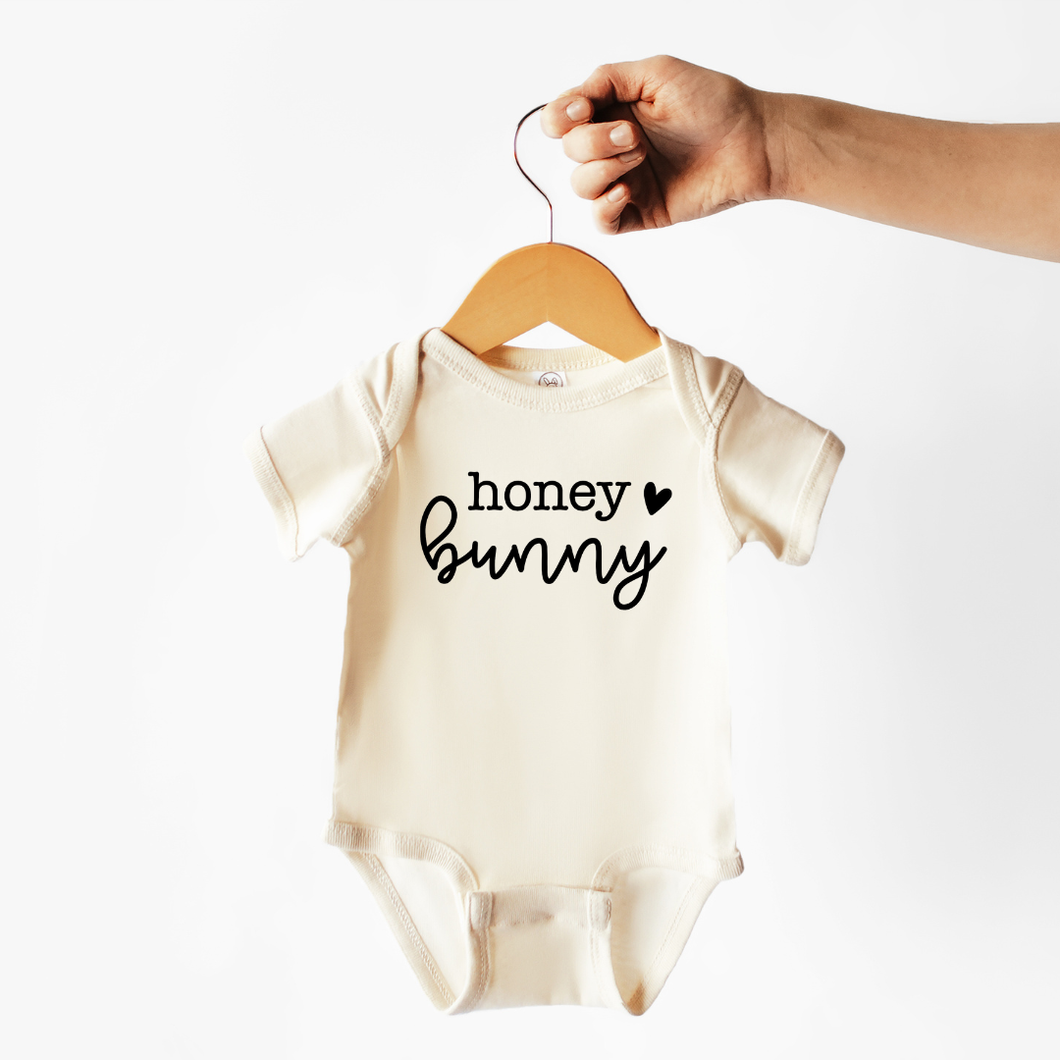 Wildflowers + Cotton - Honey Bunny | 100% Cotton Baby Bodysuit or Tee: 6m onesie