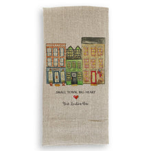 Load image into Gallery viewer, French Graffiti - Small Town Big Heart with Location: Dishtowel / -
