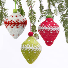 Load image into Gallery viewer, rockflowerpaper - BAUBLE RED Felt Ornament
