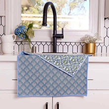 Load image into Gallery viewer, rockflowerpaper - BLAIRE BLUE blu Kitchen Tea Towel
