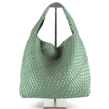 Load image into Gallery viewer, Pretty Persuasions - P23067 Woven Hobo Bag w/Cosmetic Pouch: 04 Brown
