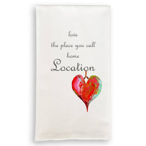 French Graffiti - Love the Place You Call Home with Location: - / Dishtowel