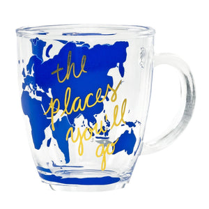 About Face Designs - The Places You'll Go Glass Mug