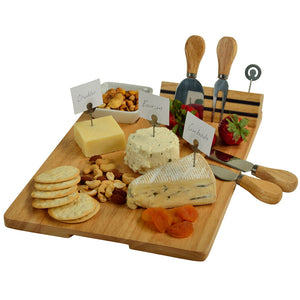 Cheese Board w Cheese Markers
