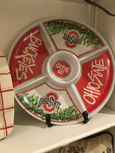 Ohio State University Chip & Dip Round Platter