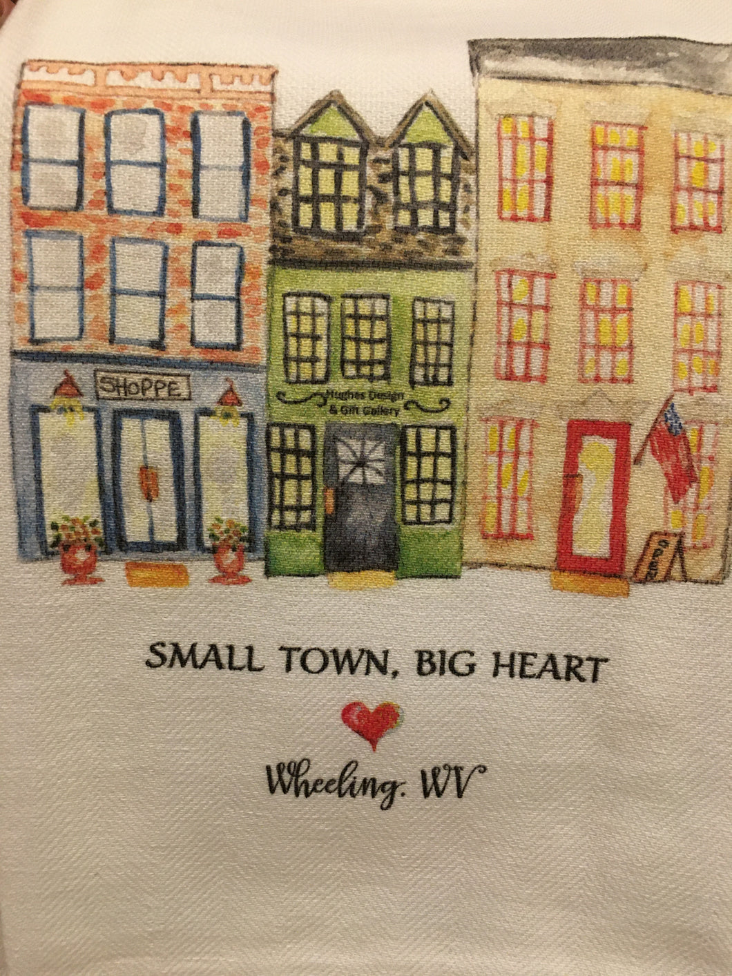 Small Town Big Heart Dishtowel