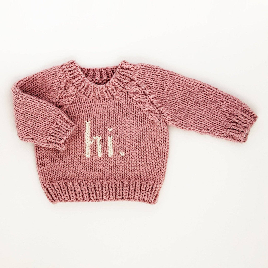 hi. Rosy Crew Neck Sweater: 12-18 months
