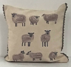 Pillow Applique/Embo 16" Knotty Sheep