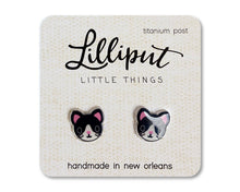 Load image into Gallery viewer, Lilliput Little Things - Kitty Cat Earrings: Tuxedo

