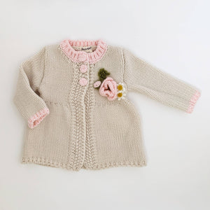 Poppy Handknit Sweater Natural 12-18
