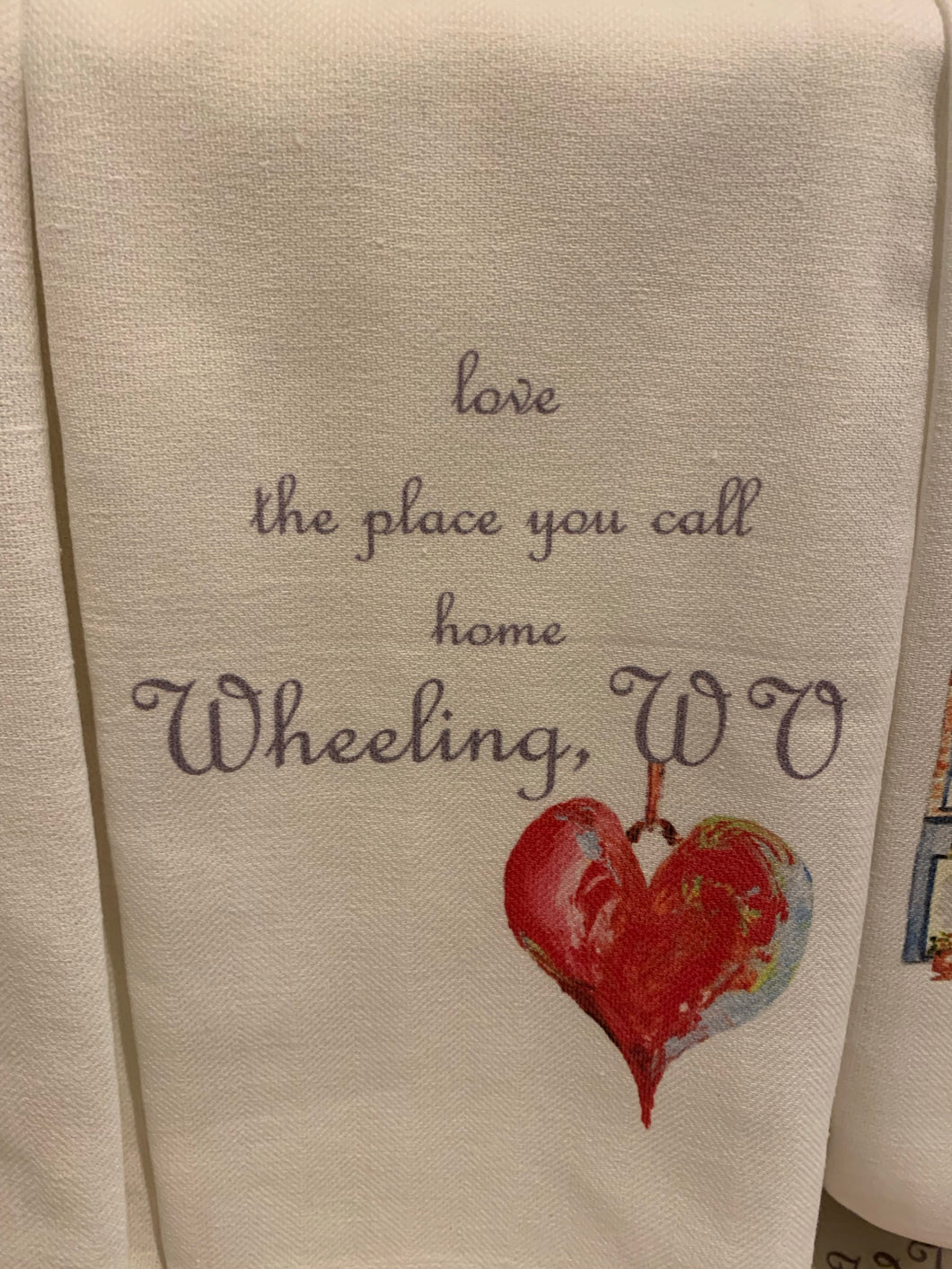 Love the Place You Call Home Wheeling, WV towel