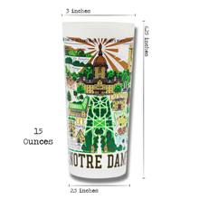 Notre Dame University Drinking Glass
